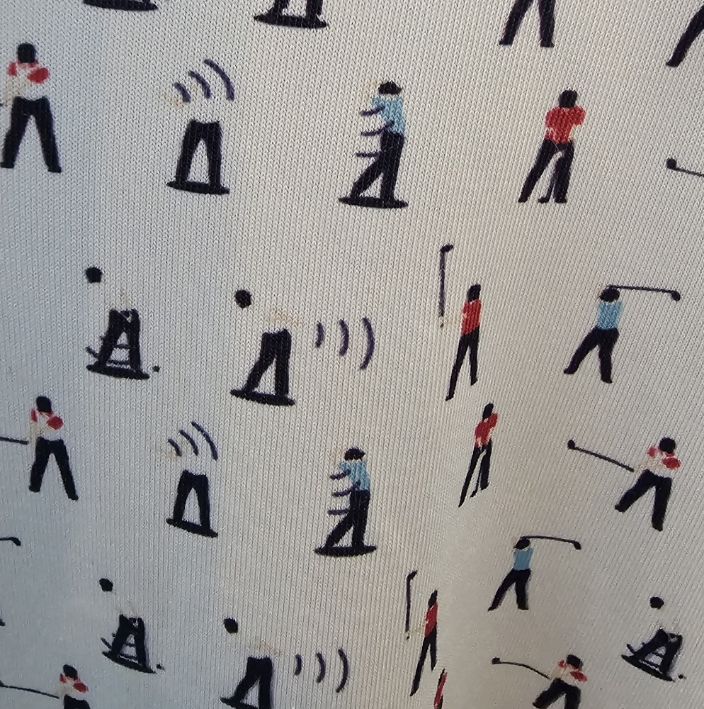 TAILORBYRD MEN'S PERFORMANCE ALL OVER PRINT GOLFER GOLF POLO SHIRT L NEON LOGO